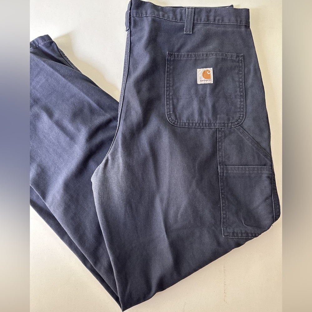 Carhartt Men's Dark Blue Cargo Pants - Dungaree Fit